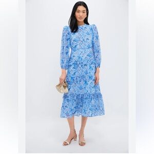 Tuckernuck Hyacynth House - NWT Blue Floral Long Sleeve Dress